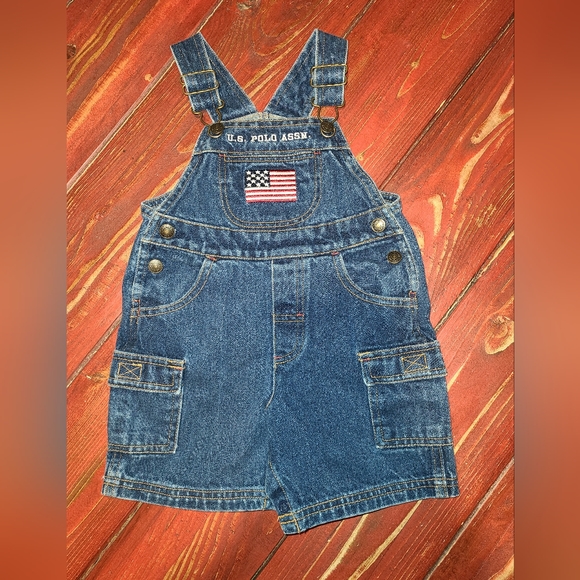 🚨🚨 SALE Boys 18mo Us polo denim overall - Picture 1 of 3